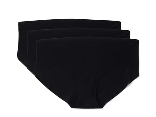 Commando Women's Invisible Rib One Size Bikini 3-Pack GP224, Black