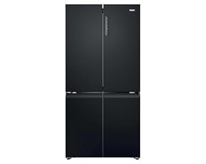 Haier HCR39F19ENPT Freestanding French Style 90cm Wide 646 Litre Capacity Frost Free Four Multi Door Fridge Freezer - Slate Black - Width 908 x Depth 748 x Height 1905 (mm)