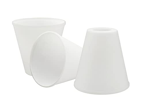 Image of Aspen Creative 23619-3, Opal Frosted Glass Shade White Inside for Pendant, Vanity Light, 5-3 /4 inch Dia x 5-1 /8 inch H, Center Hole: 1-3 /4 inch, Set Of 3