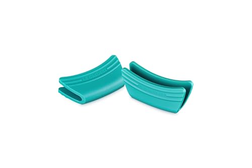 Image of Le Creuset Silicone Set of 2 Handle Grips, 5 inch x 2 1 /2 inch Each, Riviera