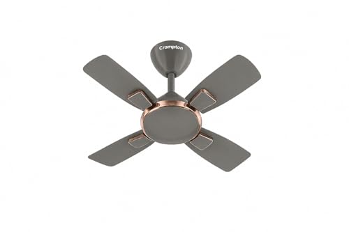 Image of Crompton Highspeed Toro 600 mm Designer Ceiling Fan | BEE Star Energy Rating | Anti-Dust | Active Power Technology | Upto 50% Less Heating | 2 Year Manufacturer Warranty | Warm Grey