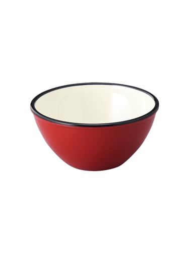台和 ボウル 皿 メラミン食器 食洗機対応 クリムゾンレッド 13cm 420ml 1個入 ホーロー調 北欧調カラー スタッキング可能 アウトドア キャンプ 業務用 日本製 Torico HR-13-R