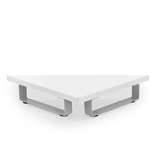Image of INVISIBLE BED Wood Monitor Riser Stand, Computer Riser, Wool White