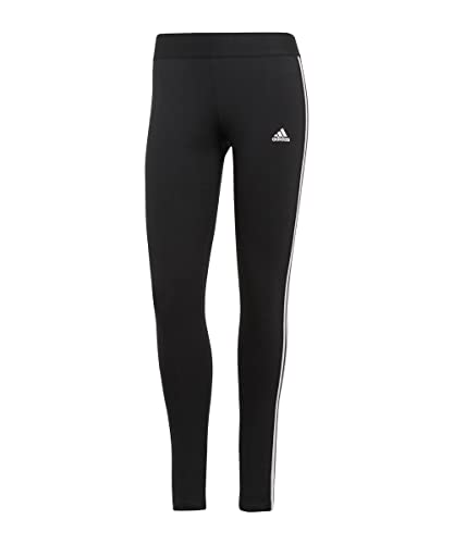 adidas 3 Stripes Leggings, Donna, Black/White, XXS