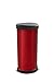 Curver Poubelle effet métal One Touch Deco - Rouge - 40 litres