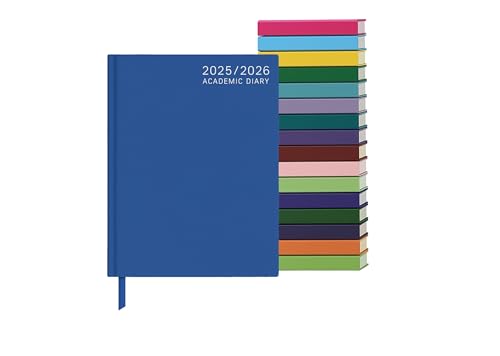 Top-Verkauf 2024–25, A4-Seite pro Tag, Akademischer/Halbjahreskalender, Blaugrün, Grün, strukturiertes Hardcover