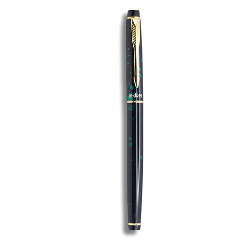 Image of Venti Fountain Pen - Metal Luxury Pen, Schmidt Nib (Medium), Best Pen Gift Set for Men & Women, Professional, Executive, Office, Nice Pens,Return Gift (F621-Marble Green)