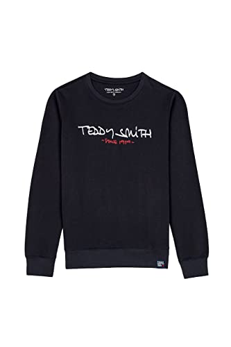 Teddy Smith, Micke Rc, Sweat pour Garçon, Casual, Bleu Marine, Taille 12