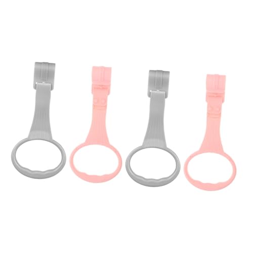 CORHAD Crib Pull Rings 4 Pack Safety Bar for Pull Ups Crib Mobile Toy Straps Hanging Rings for Boys and Girls