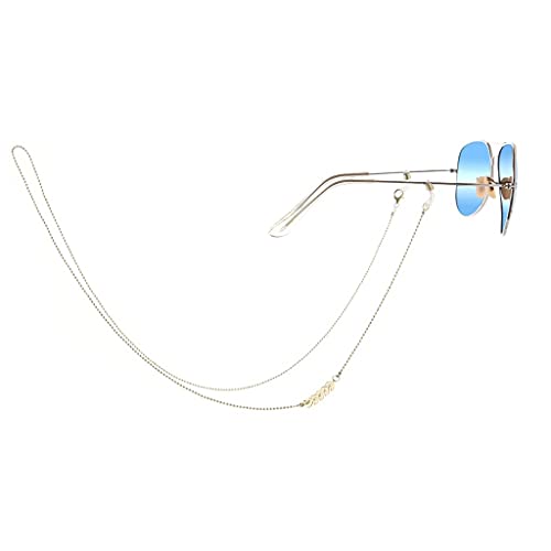 Brillenkette für Frauen Flugzeug Quaste Perlen Schlüsselband Mode Brillenband Sonnenbrillen Schnüre Casual Brillen Zubehör (Color : A, Size : Length-70CM)