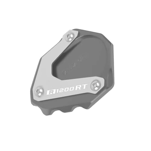 に適合するR 1200RT 2004-2013 オートバイCNCフットサイドスタンド拡大プレートキックスタンド延長パッドアクセサリー(Gray)