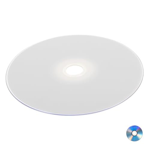 ibasenice CD Virgen para Audio De Alta Capacidad y Grabación Rápida, Disco De Audio Grabable para Música y Datos, Uso Versátil Portátil, Compatible Formatos DVD y CD, Color Blanco