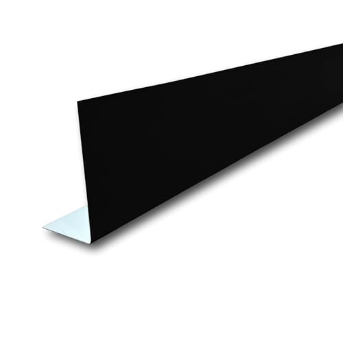 Eagle 1 Fix-A-Fascia Smooth Finish Paint Pre-Bent .019 Aluminum Made in the USA Rust-Resistant Exterior Roof & Fascia Wrap - 6X1.5 50FT (15 Pieces 40 Long) Black
