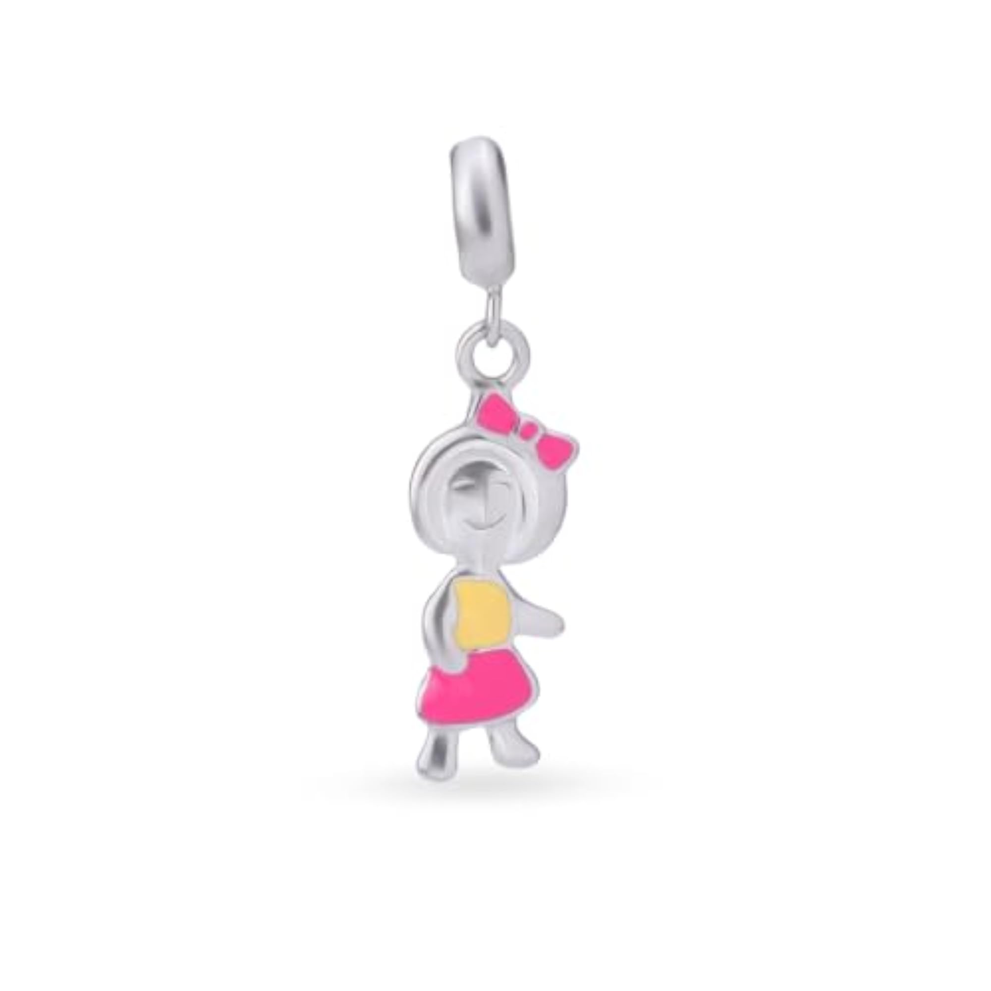 925 Sterling Silver Little Girl Charm for Kids