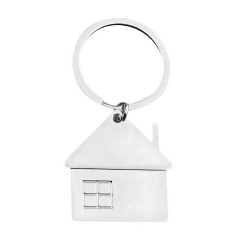 Gungtj Porte-clés en forme de maison en métal avec fenêtre - Accessoire de voiture élégant et unique pour sac à bandoulière, enfants, enfants, fer, Refer to