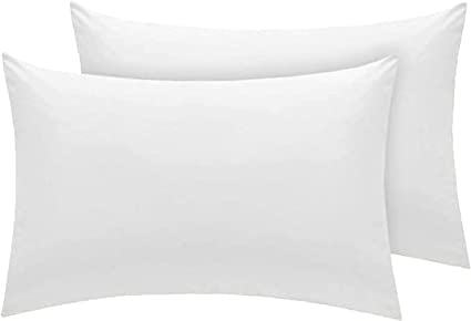 British Home Bedding - 100% Pure Egyptian Cotton 200 Thread Count Flat Bed Sheets - Hypoallergenic, Premium Deluxe Hotel Quality with Supreme Softness (White, Pair of Pillow Cases Only) โ image 1