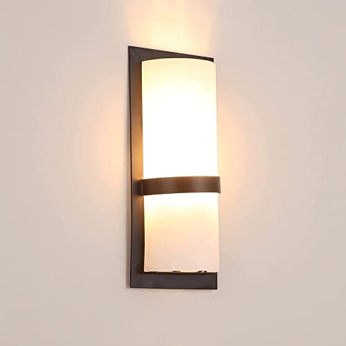 Luces wall de metal negro y cristal con diseño contemporáneo refinado