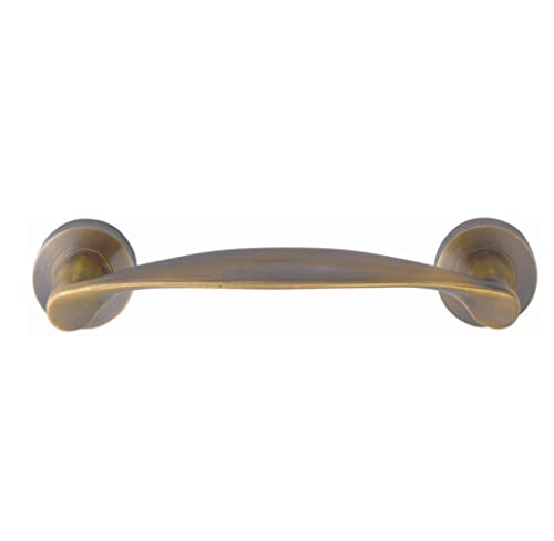 AZERODESIGN Asa tirador manillon para puertas de madera y puertas correderas acabado baño color bronce, medida entre centros de rosetas 200mm,medida total 250mm