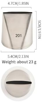 Silver Cake Icer Tips Large Decorating Icing Tips, Crumb Coat Piping Tips for Cake Decorating, Decorating Tools, Icing and Piping Tips (#201)