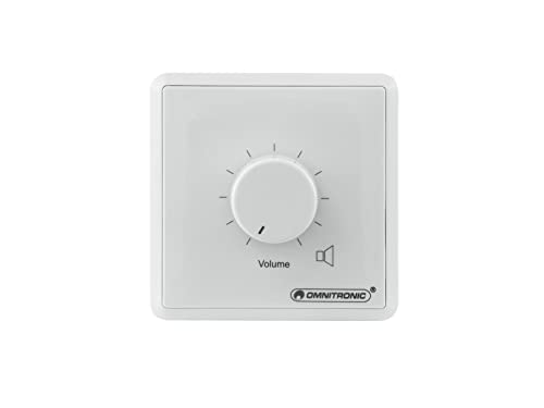 Omnitronic 061144 Contrôleur de volume PA Mono 10W Blanc pour ajuster le son d'une zone