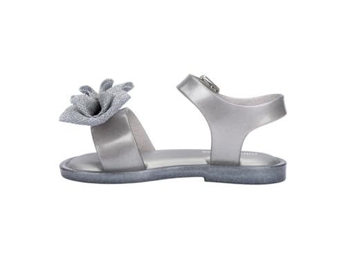 Image of mini melissa Mar Hot Sandals for Babies & Toddlers - Sparkly Sandals w /Heart Buckle & Bow for Baby Girls, Kids Jelly Shoes