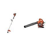 Husqvarna 128LD 17' Cutting Path Detachable Gas String Trimmer & 125B 28cc 2-Cycle 470 CFM 170 MPH...