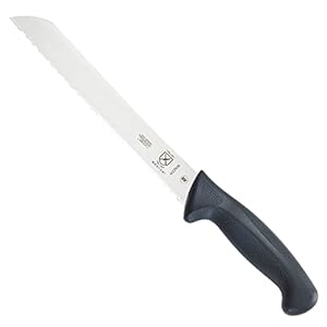 Mercer Culinary M22508 Millennia Black Handle, 8-Inch Wavy Edge, Bread Knife