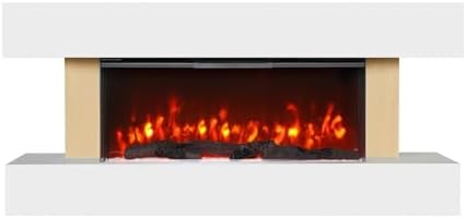 DUPI Chimenea Eléctrica Nero Pro SENZIA | 3 en 1 con Calefacción ...