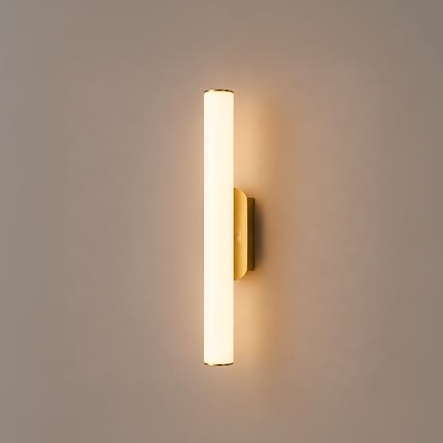 Image of Murphy Helix 18W LED Picture Light, 3C Color Changing (CW /WW /NW), Antique Gold Finish, Modern Wall Mounted Mirror Light for Bathroom, Dressing & Artwork Lighting (Pack of 2)