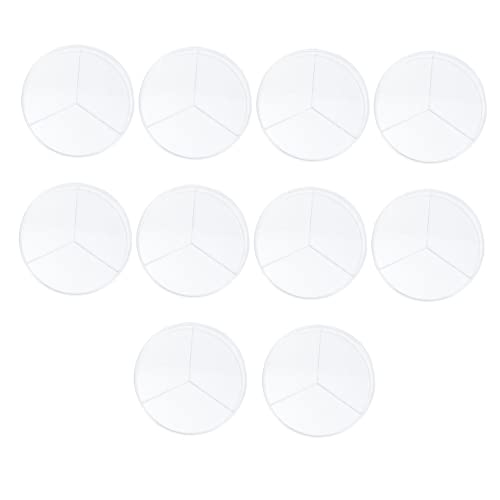 HOMOCONO 10pcs Cell Culture Dish Deep Petri Dish Three Compartments Lab Petri Dishes Cell Culture Petri Dish Petri Plate Petri Dish Cell Culture Petri Dish Chemistry Science Petri Dish