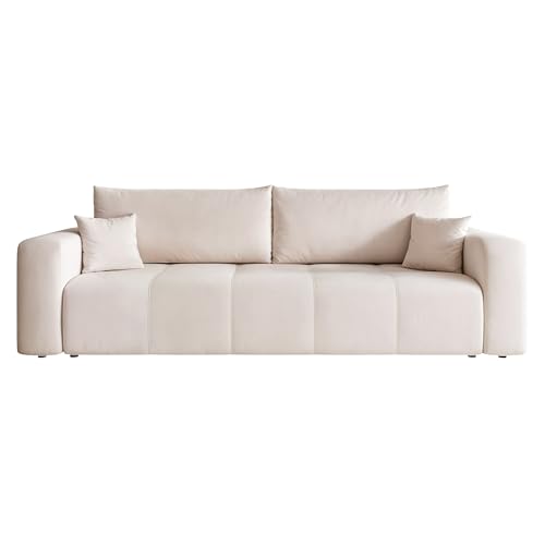 IDOHOME Canapé Lit 244x93 cm - Canapé 3 Places Convertible en Tissu Manila - 3-Seater Convertible Sofa Bed (125x200)