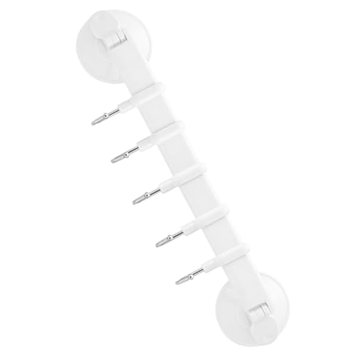 DOITOOL Strong Suction Cup Kitchen Storage Hooks Movable Wall-Mounted Holder Rack for Coat Utensils and Bathroom Organization Stainless Steel Abs No Drilling Damage Space-Saving Hanging