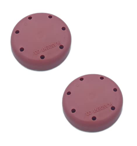 AmeriCan Goods 2/Pcs Dental Bur Block 7 Capacity for Burs Round Magnetic Autoclavable Dental Lab Bur Block Holder (Coral)