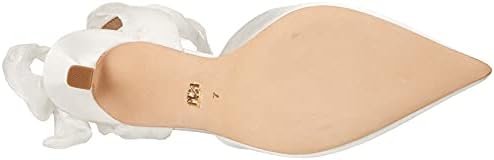 Badgley Mischka Women's Blaze Pump, White Satin, 6.5 | Image 3