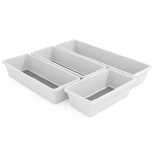 Oggi Set of 4 White Drawer Organizers