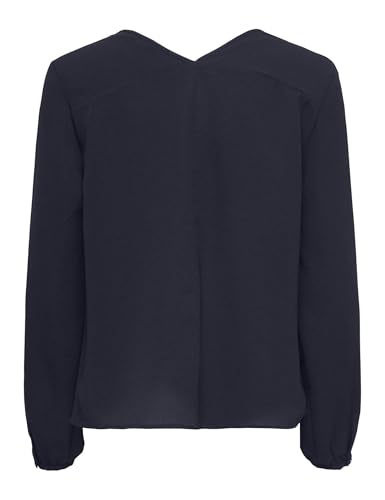 Onlnova Life Vis L/S Mallory Top Solid, Azul Oscuro, XS
