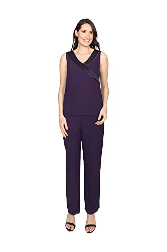 Le Bos Women's Solid Duster 3 Piece Pant Set2