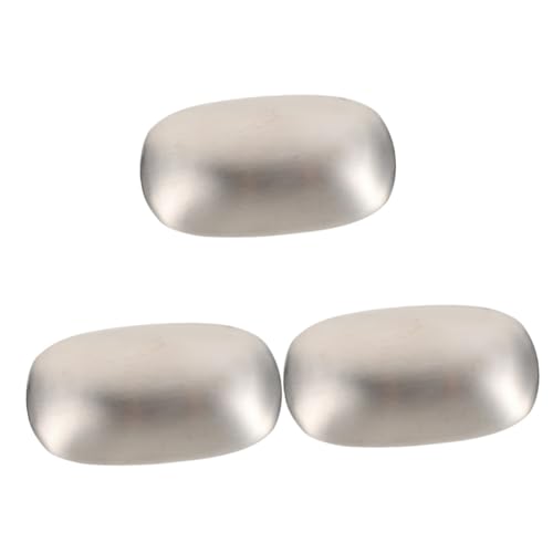 PATKAW 3 Piezas Jabón Desodorante Oler Jabón De Manos De Paloma Jabonera De Plata Agente De Mudanzas Azufre Rociar Eliminador De Olores Herramienta Barra De Jabón Silver Acero Inoxidable