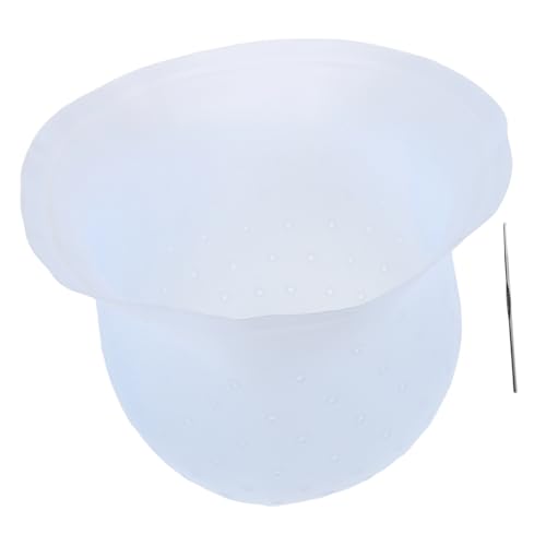 Didiseaon Sturdy Silicone Hair Dyeing Cap with Steel Pins Highlighting Applicator for Women