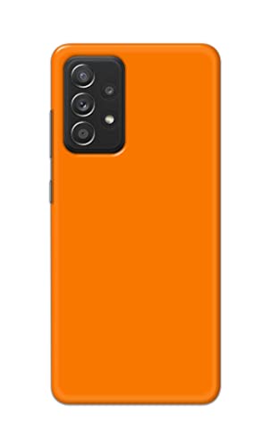 Image of Plain Orange Hard Back Case Cover for Samsung Galaxy A52 / A52 5G (6.5 inch) Back Cover -(J5) VNS2229