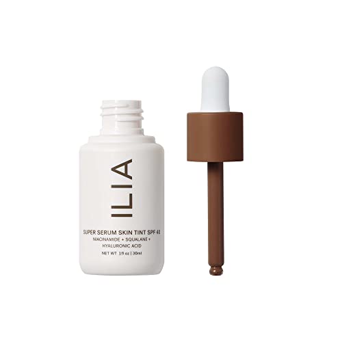 ILIA - Super Serum Skin Tint SPF 40 | Non-Comedogenic, Vegan, LIghtweight to Help Against Blue Light, + Pollution while Hydrating, Smoothing, + Refining (Pavones ST16, 1 fl oz | 30 ml)