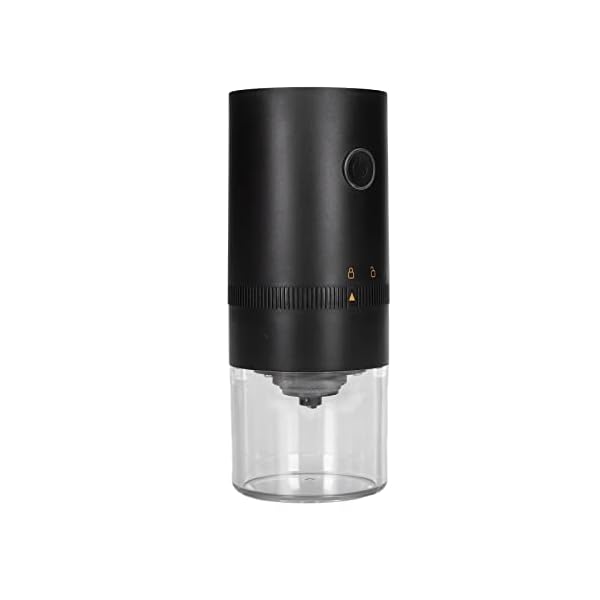 Molinillo de Especias, Molinillo de Granos de Café Eléctrico Visible para Cocina Casera(negro)