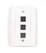 Black Box Value Line Wallplate Single-Gang 3-Port White - 3 Socket(s) - 1-gang - White