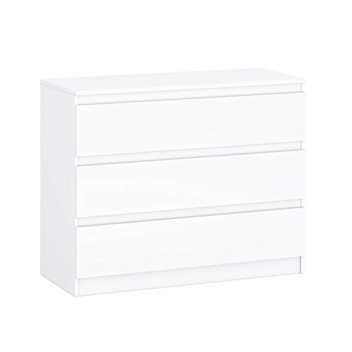 GLmeble - Cajonera multiusos para dormitorio (tamaño A12), color blanco