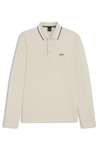 Boss Polo Plisy pour Homme, Blanc Ouvert., XL