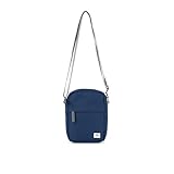 ROKA London Bond - Bolsos cruzados pequeños para mujeres y hombres, bolsa para teléfono móvil con múltiples bolsillos y correa ajustable para cartera, tarjetas y llaves, color azul nítido