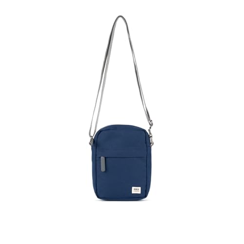 ROKA London Bond Small Crossbody Bags for Women & Men - Mobile Phone Bag w/Multi Pockets & Adjustable Strap for Wallet, Cards & Keys - Crisp Blue