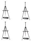 ROXSTAR STUDIO Display and Field Easel with Bag for Table Top and Floor, Black Art Easels W/Adjustable Height for Posters, Kids Painting, Flip Charts (4 Pack 34" Display Easel)