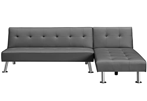Yaheetech L-förmiges Sofa-Set Verstellbarer 4-Sitzer Sofa 2er Ecksofa...