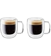 ZWILLING Sorrento Plus 2 Piece Double-Wall Glass Espresso Mug Set, Single-Shot 80mL
